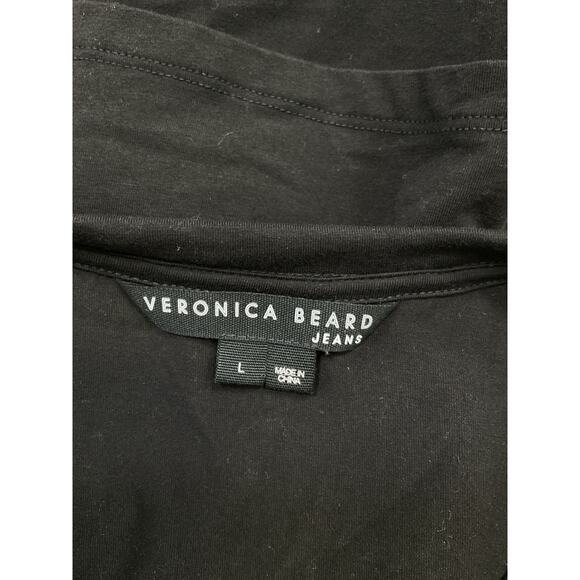 Veronica Beard 'Rumia' Black Pearl Embellished Tee Size L - Picture 4 of 5